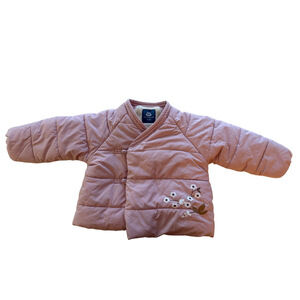 Baby girl Mini Balabala puf kimono Jacket Sz90/52 Pink soft Sherpa inside cherry